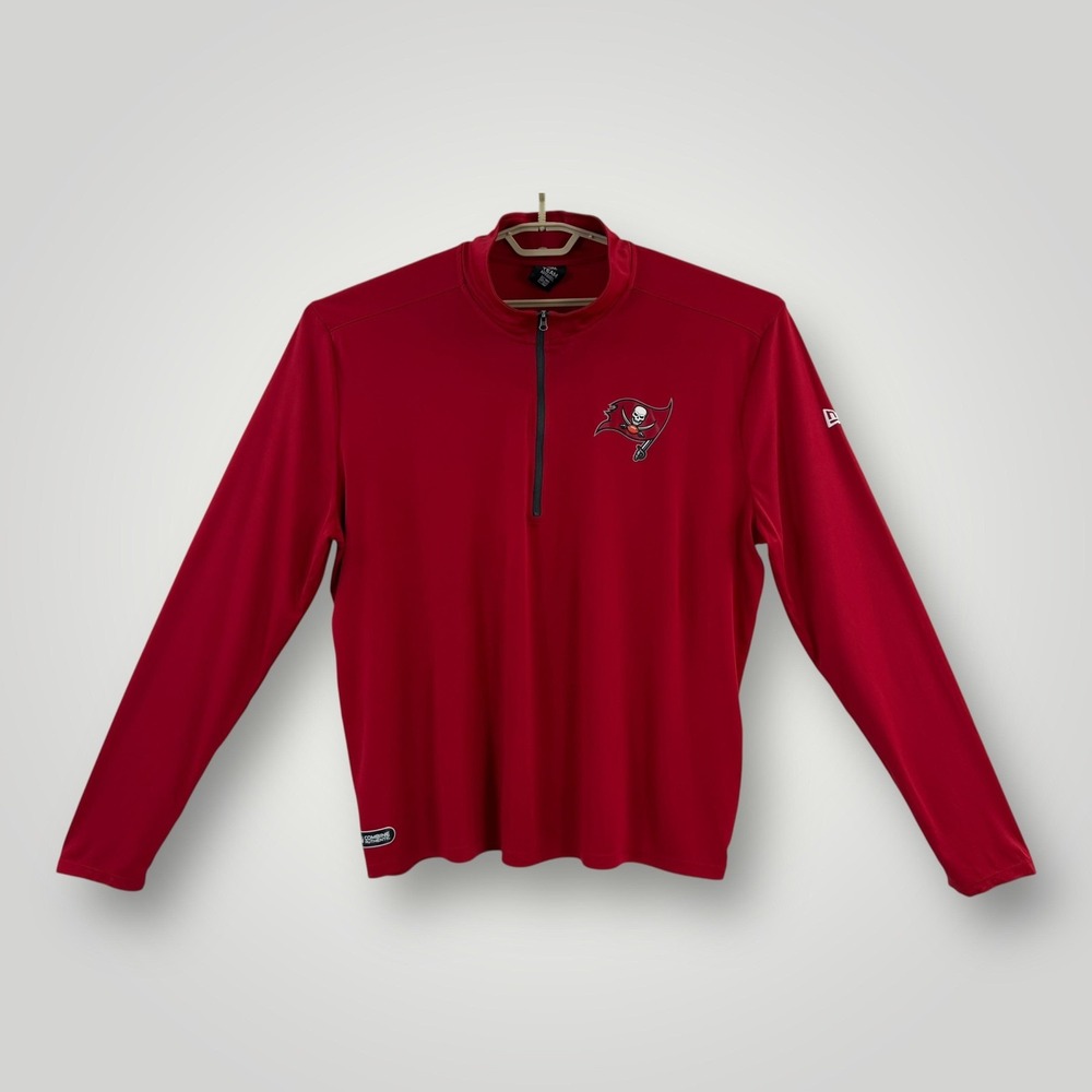 Tampa Bay Buccaneers‎ Quarter Zip Mens 2XL Red NFL New Era Pullover